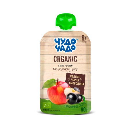 ЧУДО-ЧАДО Пюре органическое яблоко-черная смородина 90гр